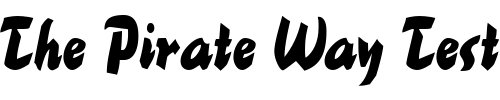 Font : BrookscriptNarrow-Regular Custom Text : The Pirate Way Test your own text here Click to download or to view this font on a tshirt that can be custom printed in Bali