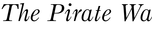 Font : Bruce-Old-Style-Italic-BT Custom Text : The Pirate Way Test your own text here Click to download or to view this font on a tshirt that can be custom printed in Bali