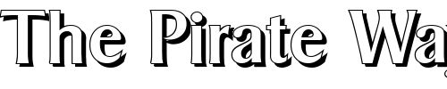 Font : BruceBeckerShadow-Medium-Regular Custom Text : The Pirate Way Test your own text here Click to download or to view this font on a tshirt that can be custom printed in Bali
