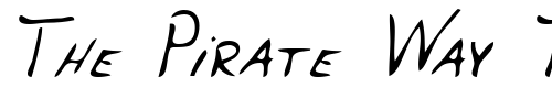Font : BrucesHand-Italic Custom Text : The Pirate Way Test your own text here Click to download or to view this font on a tshirt that can be custom printed in Bali