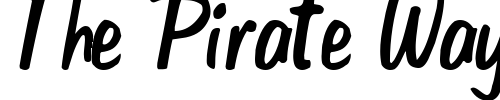 Font : Brush-Stroke-Regular-ttstd Custom Text : The Pirate Way Test your own text here Click to download or to view this font on a tshirt that can be custom printed in Bali