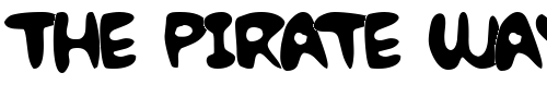 Font : Bubble-Gum-Rock-BTrial Custom Text : The Pirate Way Test your own text here Click to download or to view this font on a tshirt that can be custom printed in Bali