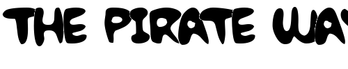 Font : Bubble-Gum-RockB Custom Text : The Pirate Way Test your own text here Click to download or to view this font on a tshirt that can be custom printed in Bali