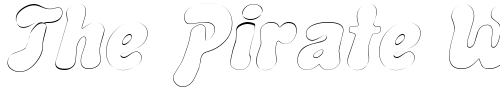 Font : BubbleSoftOutline-Italic Custom Text : The Pirate Way Test your own text here Click to download or to view this font on a tshirt that can be custom printed in Bali