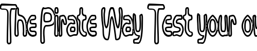 Font : Bubbly-Frog-Hollow Custom Text : The Pirate Way Test your own text here Click to download or to view this font on a tshirt that can be custom printed in Bali