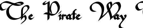 Font : BucheSSK-Bold Custom Text : The Pirate Way Test your own text here Click to download or to view this font on a tshirt that can be custom printed in Bali