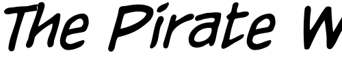 Font : CCYadaYadaYadaInt-Italic Custom Text : The Pirate Way Test your own text here Click to download or to view this font on a tshirt that can be custom printed in Bali