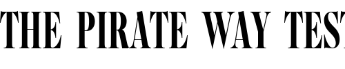 Font : Caslon-Becker-Graphique-Comp Custom Text : The Pirate Way Test your own text here Click to download or to view this font on a tshirt that can be custom printed in Bali