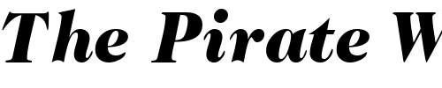 Font : CaslonTwoBlackSSK-Italic Custom Text : The Pirate Way Test your own text here Click to download or to view this font on a tshirt that can be custom printed in Bali