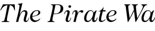 Font : CaslonTwoSSK-Italic Custom Text : The Pirate Way Test your own text here Click to download or to view this font on a tshirt that can be custom printed in Bali
