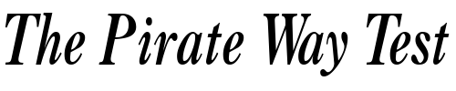 Font : CasqueCondensed-BoldItalic Custom Text : The Pirate Way Test your own text here Click to download or to view this font on a tshirt that can be custom printed in Bali