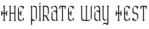 Font : Catharsis-Requiem Custom Text : The Pirate Way Test your own text here Click to download or to view this font on a tshirt that can be custom printed in Bali