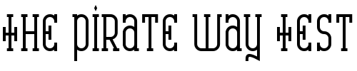 Font : Catharsis-Requiem-Bold Custom Text : The Pirate Way Test your own text here Click to download or to view this font on a tshirt that can be custom printed in Bali