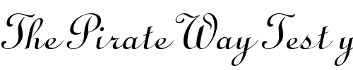 Font : Cathedral-Italic Custom Text : The Pirate Way Test your own text here Click to download or to view this font on a tshirt that can be custom printed in Bali