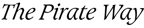 Font : Caxton-Light-Italic-Plain Custom Text : The Pirate Way Test your own text here Click to download or to view this font on a tshirt that can be custom printed in Bali
