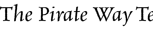 Font : CelestiaAntiqua-Italic Custom Text : The Pirate Way Test your own text here Click to download or to view this font on a tshirt that can be custom printed in Bali