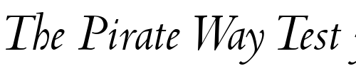 Font : CentaurMTA-Italic Custom Text : The Pirate Way Test your own text here Click to download or to view this font on a tshirt that can be custom printed in Bali
