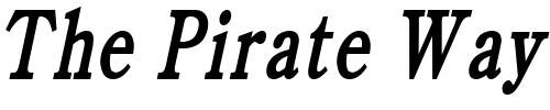 Font : Cento-Thin-BoldItalic Custom Text : The Pirate Way Test your own text here Click to download or to view this font on a tshirt that can be custom printed in Bali