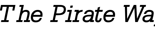 Font : CentricSSK-Italic Custom Text : The Pirate Way Test your own text here Click to download or to view this font on a tshirt that can be custom printed in Bali