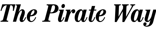 Font : Century-Condensed-SSi-Bold-Condensed-Italic Custom Text : The Pirate Way Test your own text here Click to download or to view this font on a tshirt that can be custom printed in Bali