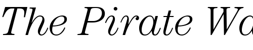 Font : Century-Light-SSi-Light-Italic Custom Text : The Pirate Way Test your own text here Click to download or to view this font on a tshirt that can be custom printed in Bali