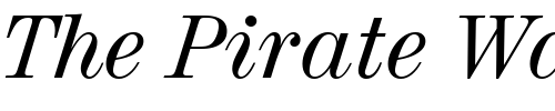 Font : Century725-BT-Italic Custom Text : The Pirate Way Test your own text here Click to download or to view this font on a tshirt that can be custom printed in Bali