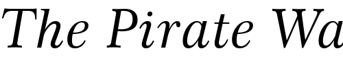 Font : Century751-BT-Italic Custom Text : The Pirate Way Test your own text here Click to download or to view this font on a tshirt that can be custom printed in Bali
