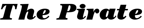 Font : CenturyBlackSSK-Italic Custom Text : The Pirate Way Test your own text here Click to download or to view this font on a tshirt that can be custom printed in Bali