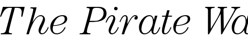 Font : CenturyLightSSK-Italic Custom Text : The Pirate Way Test your own text here Click to download or to view this font on a tshirt that can be custom printed in Bali