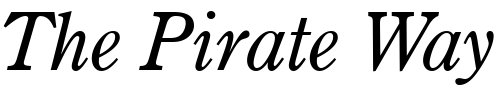 Font : CenturyOldst-BT-Italic Custom Text : The Pirate Way Test your own text here Click to download or to view this font on a tshirt that can be custom printed in Bali