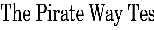 Font : CenturySWCondensed Custom Text : The Pirate Way Test your own text here Click to download or to view this font on a tshirt that can be custom printed in Bali