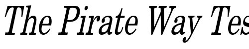 Font : CenturySWCondensed-Italic Custom Text : The Pirate Way Test your own text here Click to download or to view this font on a tshirt that can be custom printed in Bali