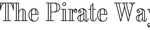 Font : CgTorinoOutline Custom Text : The Pirate Way Test your own text here Click to download or to view this font on a tshirt that can be custom printed in Bali