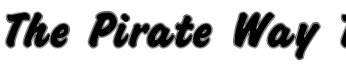 Font : Challenge-Contour Custom Text : The Pirate Way Test your own text here Click to download or to view this font on a tshirt that can be custom printed in Bali