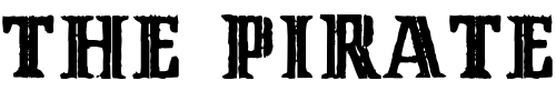 Font : Cinquenta-Mil-Meticais Custom Text : The Pirate Way Test your own text here Click to download or to view this font on a tshirt that can be custom printed in Bali