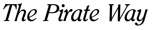 Font : Clearface-ITC-Regular-Italic Custom Text : The Pirate Way Test your own text here Click to download or to view this font on a tshirt that can be custom printed in Bali