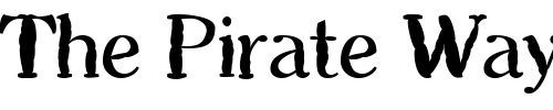 Font : ClearlyMangledRoman Custom Text : The Pirate Way Test your own text here Click to download or to view this font on a tshirt that can be custom printed in Bali