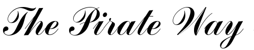Font : Commercial_Becker_Script_D Custom Text : The Pirate Way Test your own text here Click to download or to view this font on a tshirt that can be custom printed in Bali