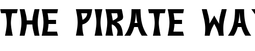 Font : ConcavexCaps Custom Text : The Pirate Way Test your own text here Click to download or to view this font on a tshirt that can be custom printed in Bali