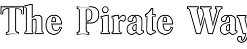 Font : Concorde-R-Bold-Condensed-Outline Custom Text : The Pirate Way Test your own text here Click to download or to view this font on a tshirt that can be custom printed in Bali