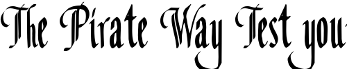 Font : Concordia-Text Custom Text : The Pirate Way Test your own text here Click to download or to view this font on a tshirt that can be custom printed in Bali