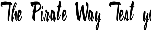 Font : ConiScriptSSK Custom Text : The Pirate Way Test your own text here Click to download or to view this font on a tshirt that can be custom printed in Bali