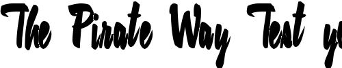 Font : ConiScriptSSK-Bold Custom Text : The Pirate Way Test your own text here Click to download or to view this font on a tshirt that can be custom printed in Bali