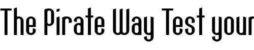 Font : ConquesDemi Custom Text : The Pirate Way Test your own text here Click to download or to view this font on a tshirt that can be custom printed in Bali