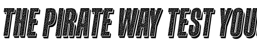 Font : Containment-Full Custom Text : The Pirate Way Test your own text here Click to download or to view this font on a tshirt that can be custom printed in Bali