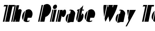 Font : ContemporaryCondensed-Italic Custom Text : The Pirate Way Test your own text here Click to download or to view this font on a tshirt that can be custom printed in Bali