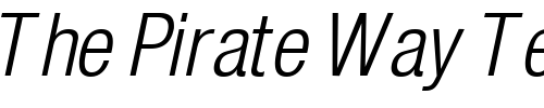 Font : ContextRepriseLightCondSSK-Bold-Italic Custom Text : The Pirate Way Test your own text here Click to download or to view this font on a tshirt that can be custom printed in Bali