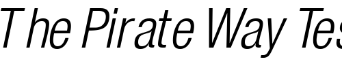 Font : ContextRepriseLightCondSSK-BoldItalic Custom Text : The Pirate Way Test your own text here Click to download or to view this font on a tshirt that can be custom printed in Bali
