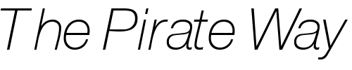 Font : ContextRepriseThinCondSSK-Italic Custom Text : The Pirate Way Test your own text here Click to download or to view this font on a tshirt that can be custom printed in Bali