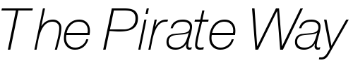Font : ContextRepriseThinExpSSK-Italic Custom Text : The Pirate Way Test your own text here Click to download or to view this font on a tshirt that can be custom printed in Bali